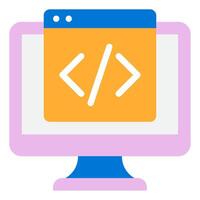 Coding Screen Icon vector