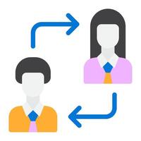 Communication Workflow Icon vector