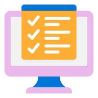 Digital Checklist on Monitor vector