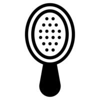 Pink Hairbrush with Purple Handle icon solid vector