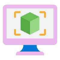 Icon 3D Printing Cube vector