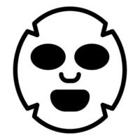 Illustration of a Relaxing Skincare Face Mask icon solid vector