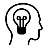 Illustration, character of a Thinking Scientist solid vector