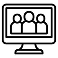 Icon of Group Conference Meeting Outline vector