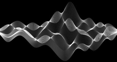 Abstract background with Horizon Chaotic waves illustration Black and white monotone design vector