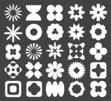Collection of Geometric and Floral Shape Designs vector