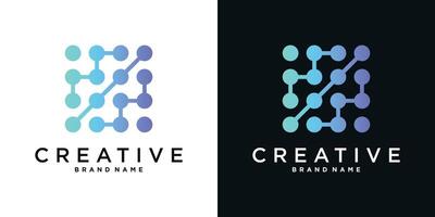Molecul tech logo design. Creative shape modern concept. vector