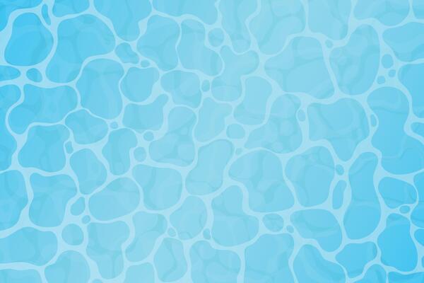 Swimming pool top view background. Summer time text on water surface backdrop.