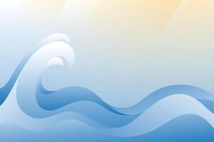 Summer time ocean background. Quiet sea wave background. Blue simple abstract giant ocean wave backdrop. vector