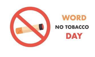 Say No to Cigarettes in Support of Health vector