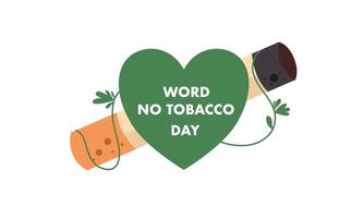 World No Tobacco Day Banner with Clean Message vector