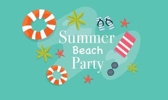 Summer beach party background for summer time vector
