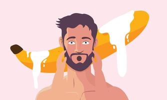 Man with Banana Float vector