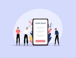 Charity Donation Form on Mobile App Screen vector
