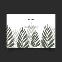 Botanical illustration with green leaves vector