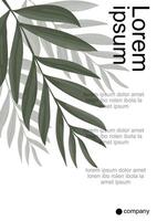 leaf design with lorem ipsum text vector