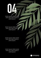 Leaf design on a dark background vector