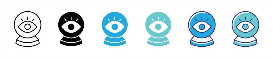 vision icon set. containing webcam, CCTV, camera, home security thin line and color style icon symbol sign vector