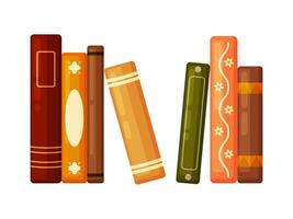 Autumn Bookshelf Flat Design Illustration vector