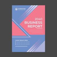 Modern Business Report Presentation Template vector