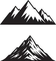 Sunset Behind Mountain Silhouette vector