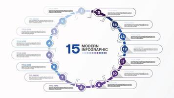 Infographic for presentation, 15 option. vector