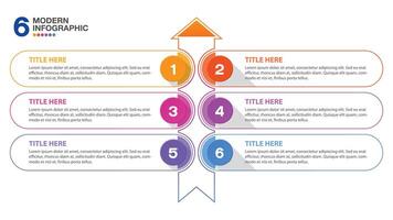 Six infographic for presentation. vector