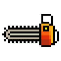 Chainshaw in pixel art style vector