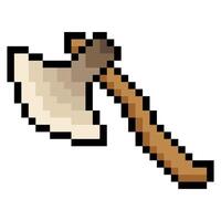 Axe in pixel art style vector