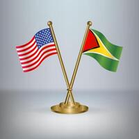 USA and Gunaya table flag relation, with gradient background vector