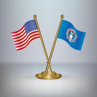 USA and Northern Marianas table flag relation, with gradient background vector