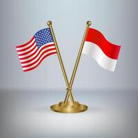 USA and Monaco table flag relation vector