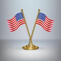USA and table flag, with gradient background vector