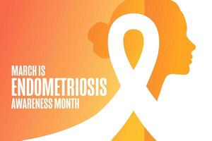 March is Endometriosis Awareness Month. Template for background, banner, card, poster with text, EPS10 illustration. vector