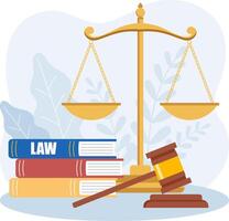 Illustration of Understanding the Scales of Justice A Visual Guide to Law and Legal Concepts vector