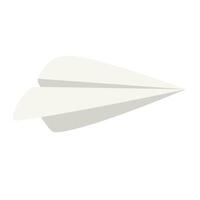 Illustration of a White Paper Airplane vector
