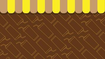 background image of coffee cup icon with alternating colored flags on top vector