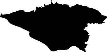 Map of Tehran Silhouette Flat Design vector