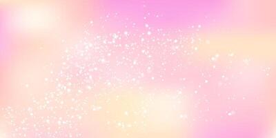 Abstract pastel backdrop with glittery sparkles and light burst in pink and peach hues. Elegant and romantic texture. vector