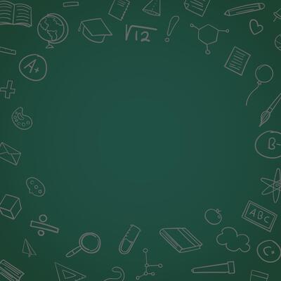 Back to school chalkboard educational elements design. illustration