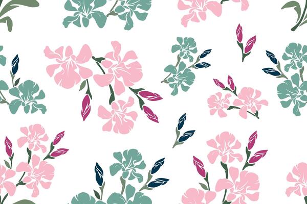 Seamless floral pattern in spring for Wedding, anniversary, birthday and party. Design for banner, poster, card, invitation and scrapbook