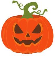 Halloween pumpkin with a smiling face vector