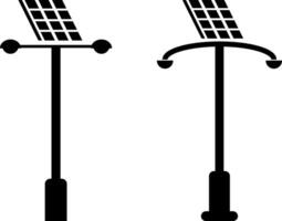 Solar panel lighting system for street icon set. Renewable energy. Eco friendly icon solar panel. autonomous solution vector