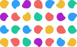 Blob shapes colorful collection icon. liquid amorphous splodge elements. Irregular random shapes. Trendy primary color. Geometric Shapes vector