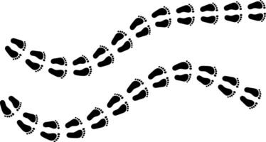 Human footprints icon set. human footstep sign. Foot imprint icon collection. representing walking symbol vector