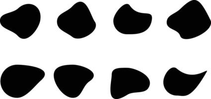 Black blob shapes icon. abstract organic forms. Random abstract liquid. organic black irregular blotch shapes. blurry collection. inkblot and pebble symbols vector
