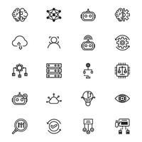 AI and tech Icons pack vector