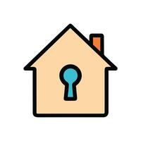 Secure home A symbol of safety. Icon symbol illustration vector
