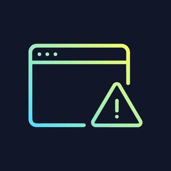 sitio web alerta mensaje con degradado color efecto. icono símbolo ilustración vector