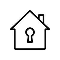 Secure Home Symbol Protection Security. Icon symbol illustration vector